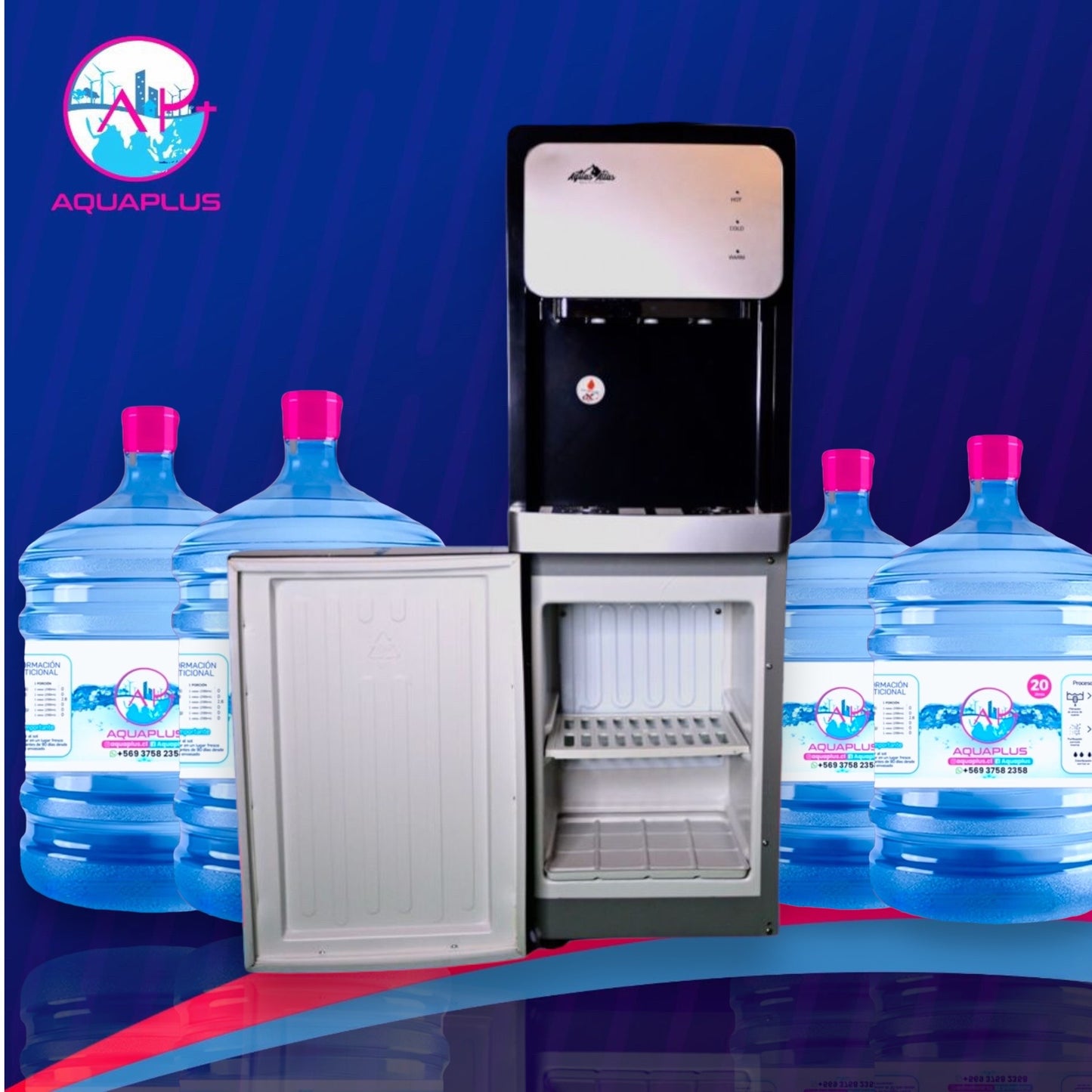 PEDESTAL COMPRESOR COLD SILVER + 2 BIDONES (incluye envase retornable)