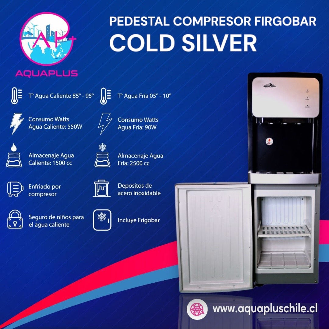 PEDESTAL COMPRESOR COLD SILVER + 2 BIDONES (incluye envase retornable)