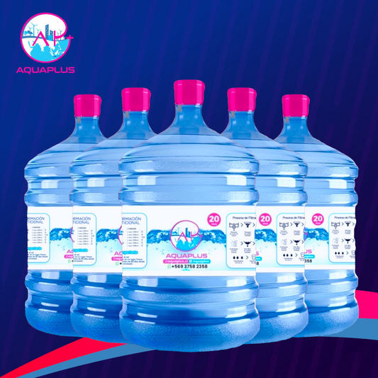 PACK DE 5 RECARGAS DE 2O LITROS